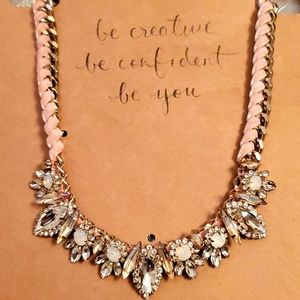 C+ I vintage gold Jolie Topaz and pink necklace with opal details. Gorgeous!